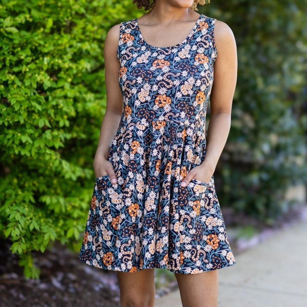 Slither And Bloom Sleeveless Dress